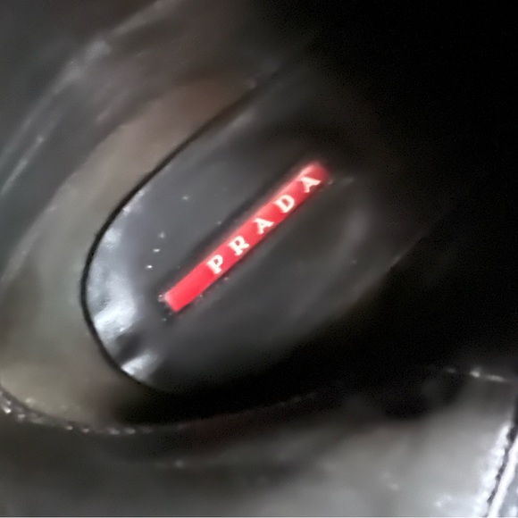 PRADA Vitello Daino Moro Brown Pebbled Leather Riding Boots Zipper Closure - Picture 4 of 16